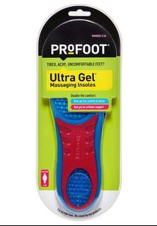 ProFoot Ultra Gel Massaging Insoles, Women's 6-10, 1 Pair (Item Code 515)