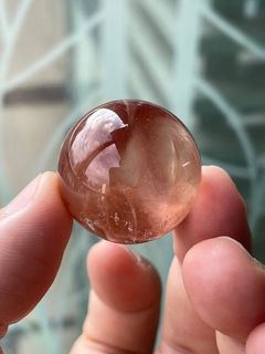 紅兔毛水晶球R769