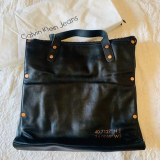 Sale! Original Calvin Klein Black Leather and Rose Gold Two Way Travel Laptop Bag