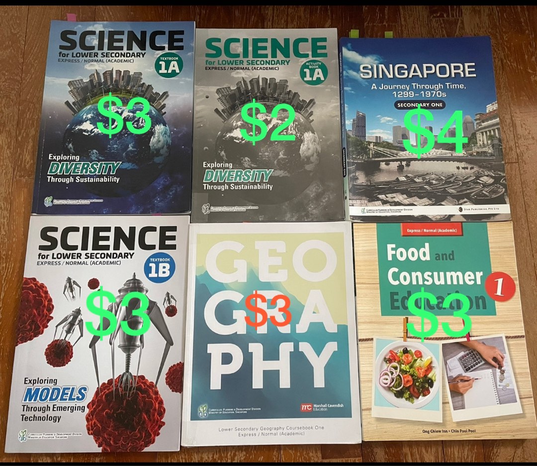 secondary 1 textbooks / activity books, Hobbies & Toys, Books ...