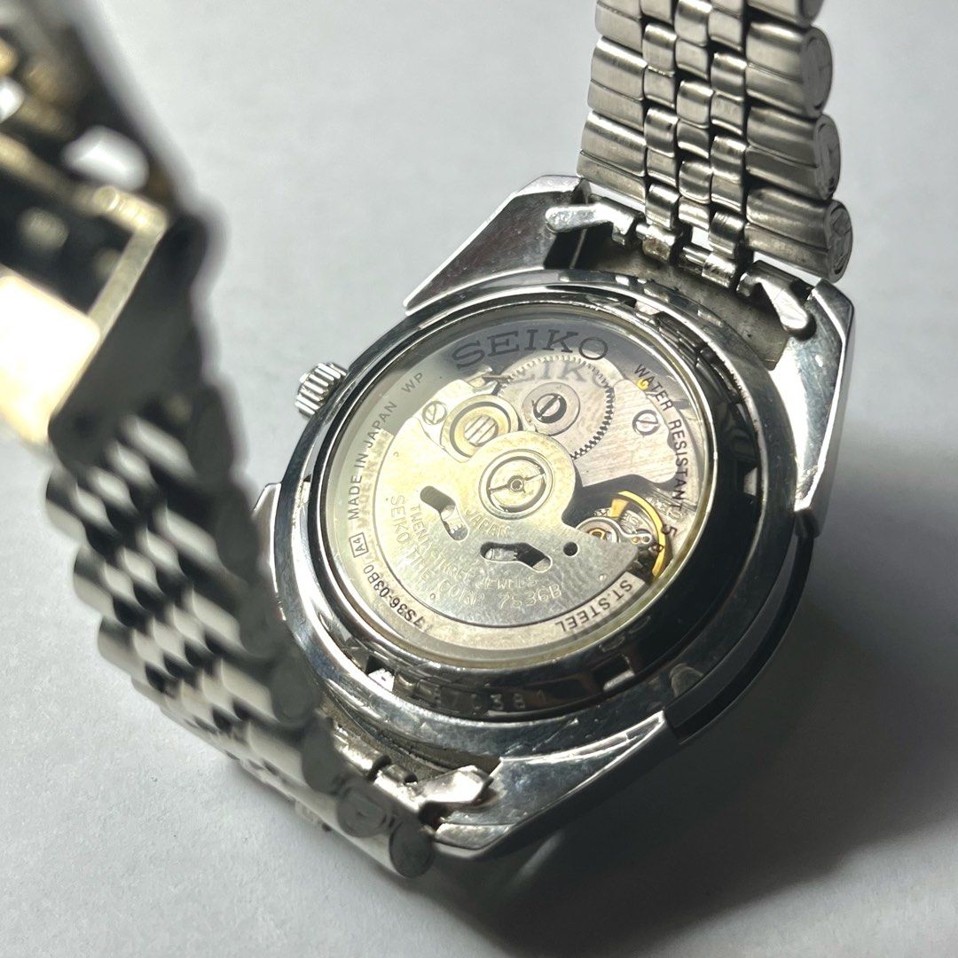 Seiko 5 cheap clear back