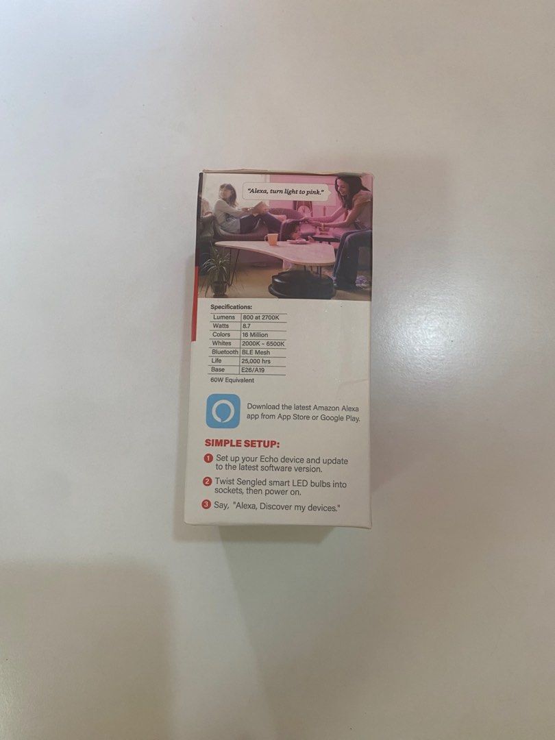 Sengled Smart LED Light Bulb Multicolor 60W (Category: Lighting) located in Antipolo. Submitted by nbrns (Listing ID 1234881408, Image 2). Description: - 60w smart bulb for amazon alexa - E26 Base - bought from united states - never used - rfs: decluttering.