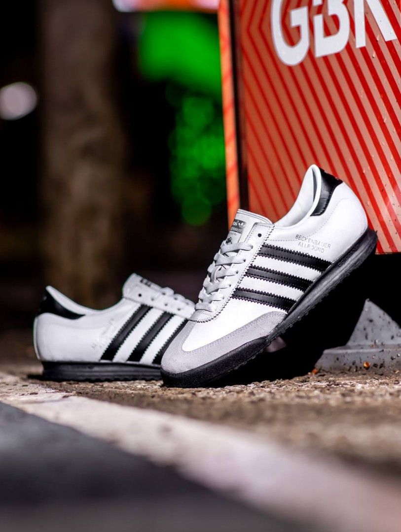 SEPATU ADIDAS BECKENBAUER ALLROUND WHITE BLACK ORIGINAL 100%, Fesyen Pria, Sepatu , Sneakers di 