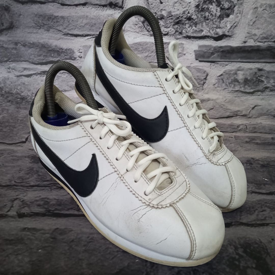 sepatu nike cortez mid wmns black white sz 38