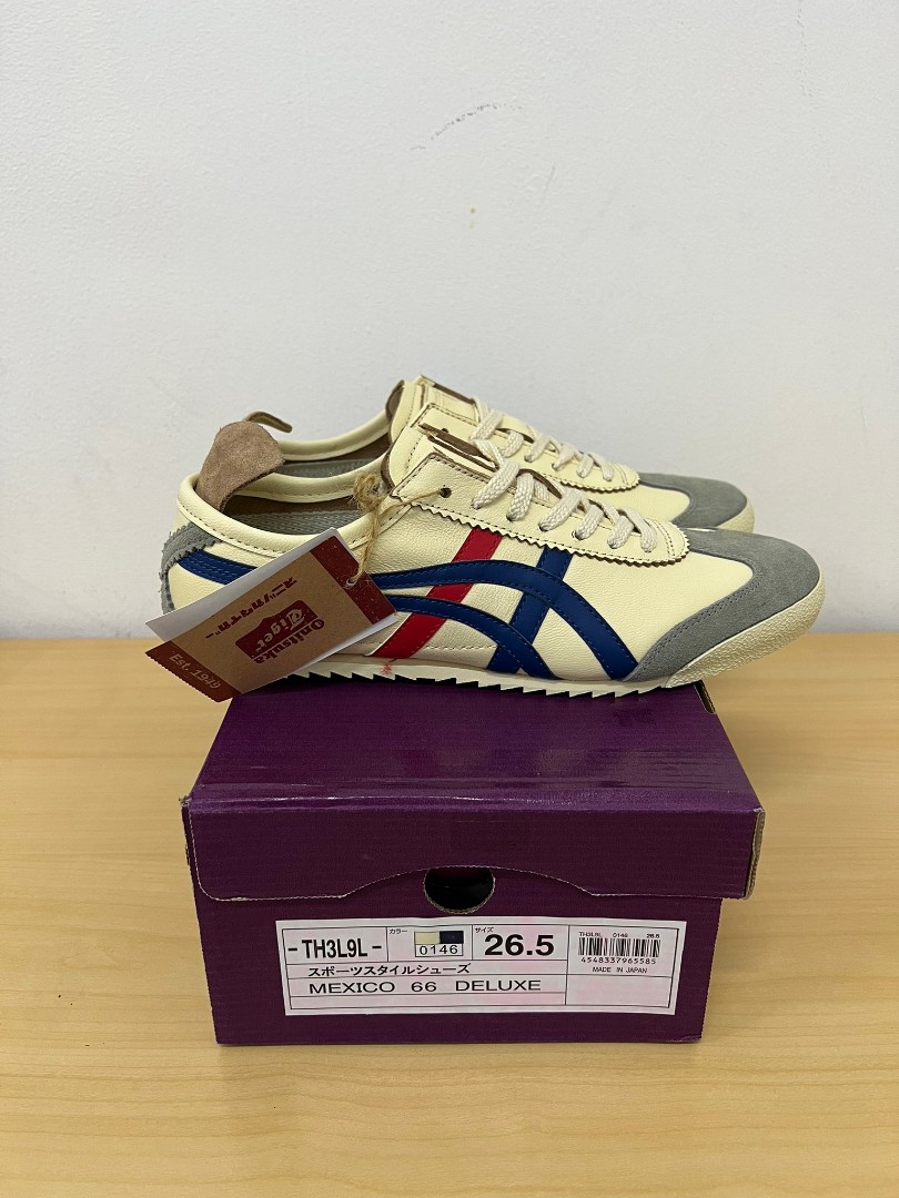 Sepatu Onitsuka Tiger mexico 66 deluxe nippon Made in japan white Blue ...
