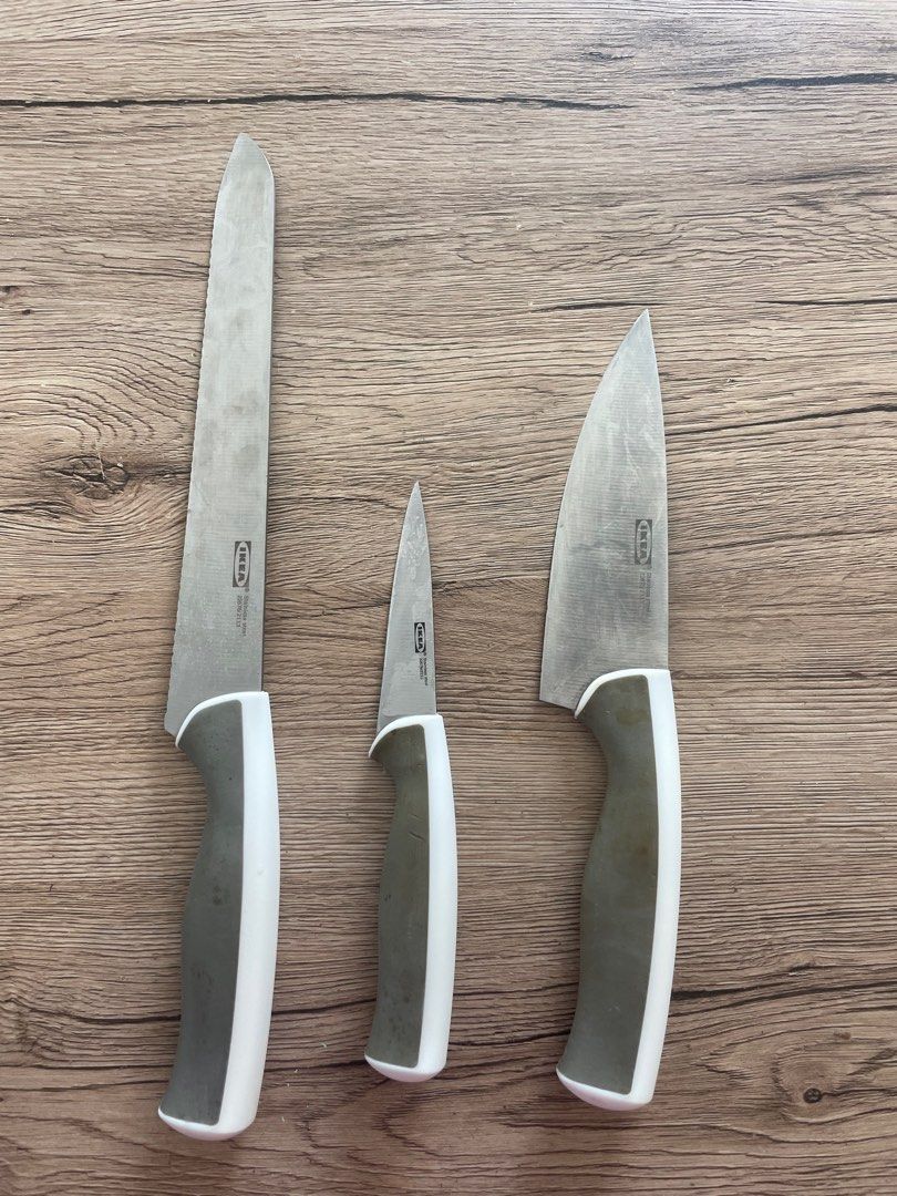 Set of 3 Ikea Knives, Furniture & Home Living, Kitchenware & Tableware