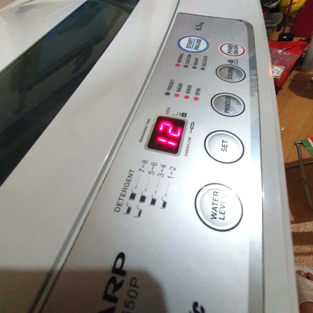 Sharp Automatic Washing Machine Auto Logic 6.5kg ESFA650P, TV & Home