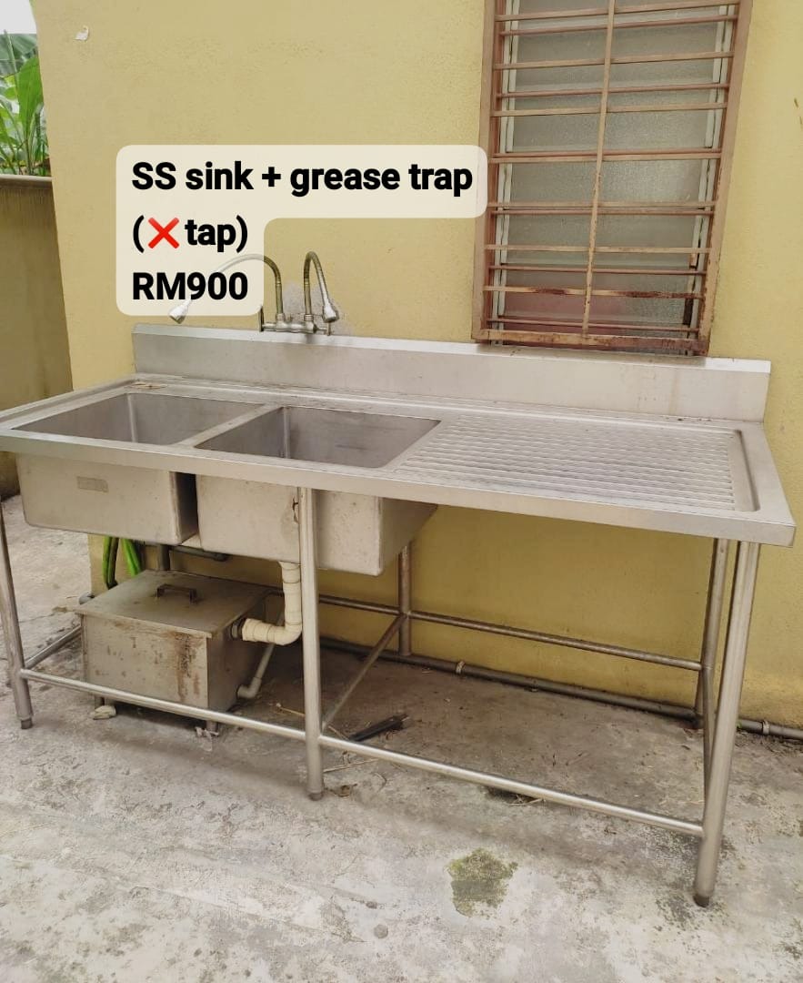 Sink + Grease Trap Sinki Besar + Perangkap Minyak, Furniture & Home