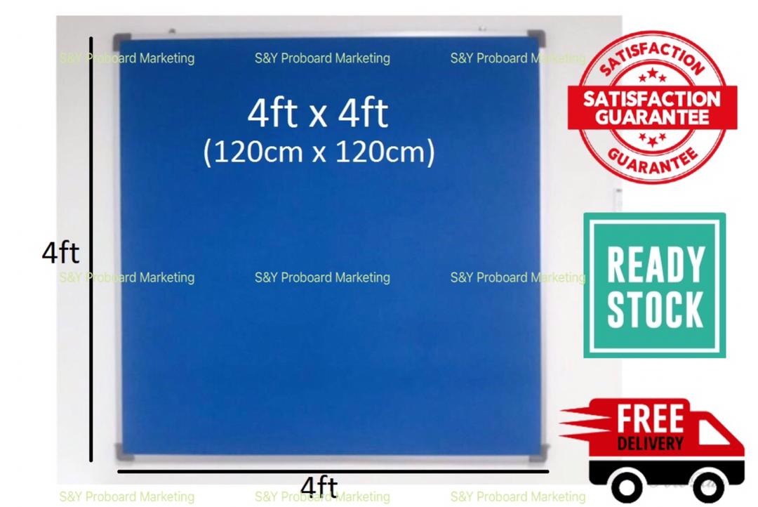 Size 4x4 ft Foam Notice Board (Blue), Hobbies & Toys, Stationery ...