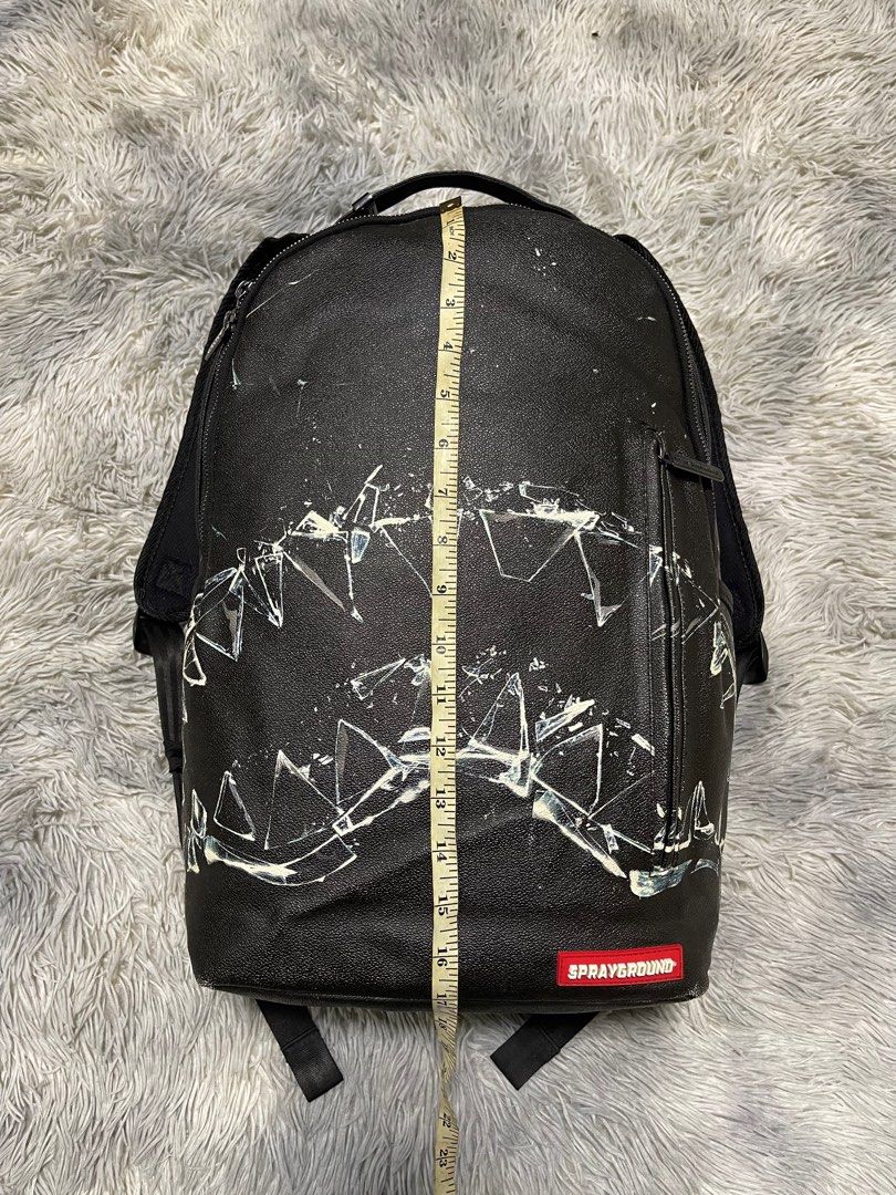 BROKEN GLASS SHARK BACKPACK - BLACK