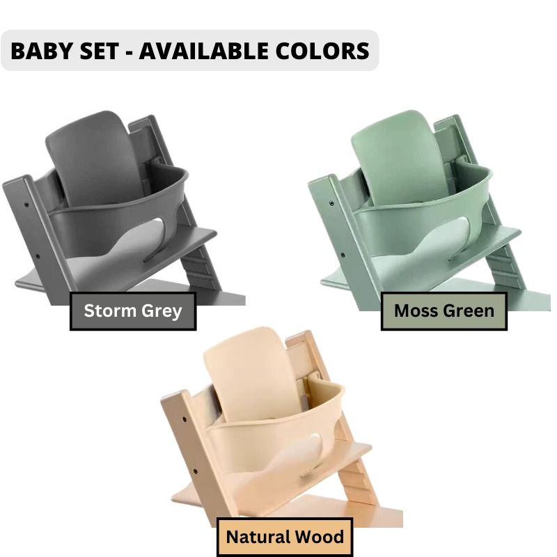 Stokke Inspired Baby High Chair With Adjustable Backrest And Footrest