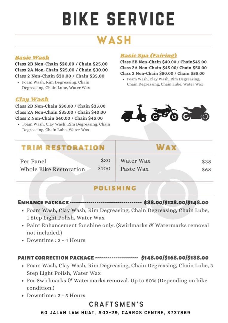 Bike wash cost deals