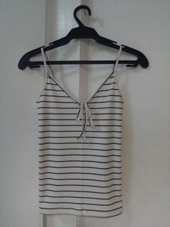 Stripes fitted spag strap