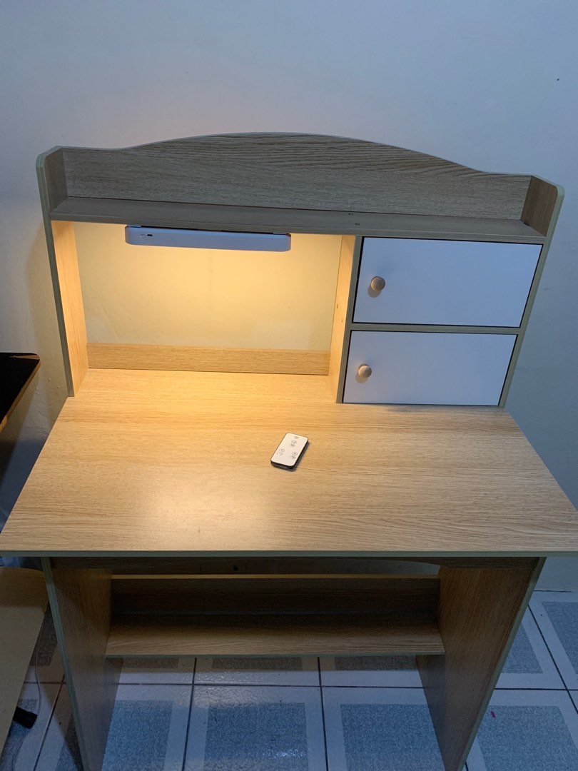 Study Table with led lamp, Furniture & Home Living, Office Furniture ...