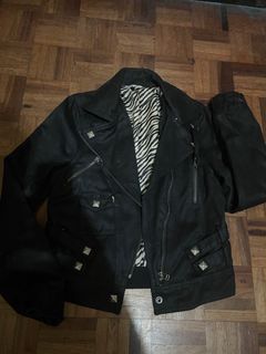 Suede black jacket blazer