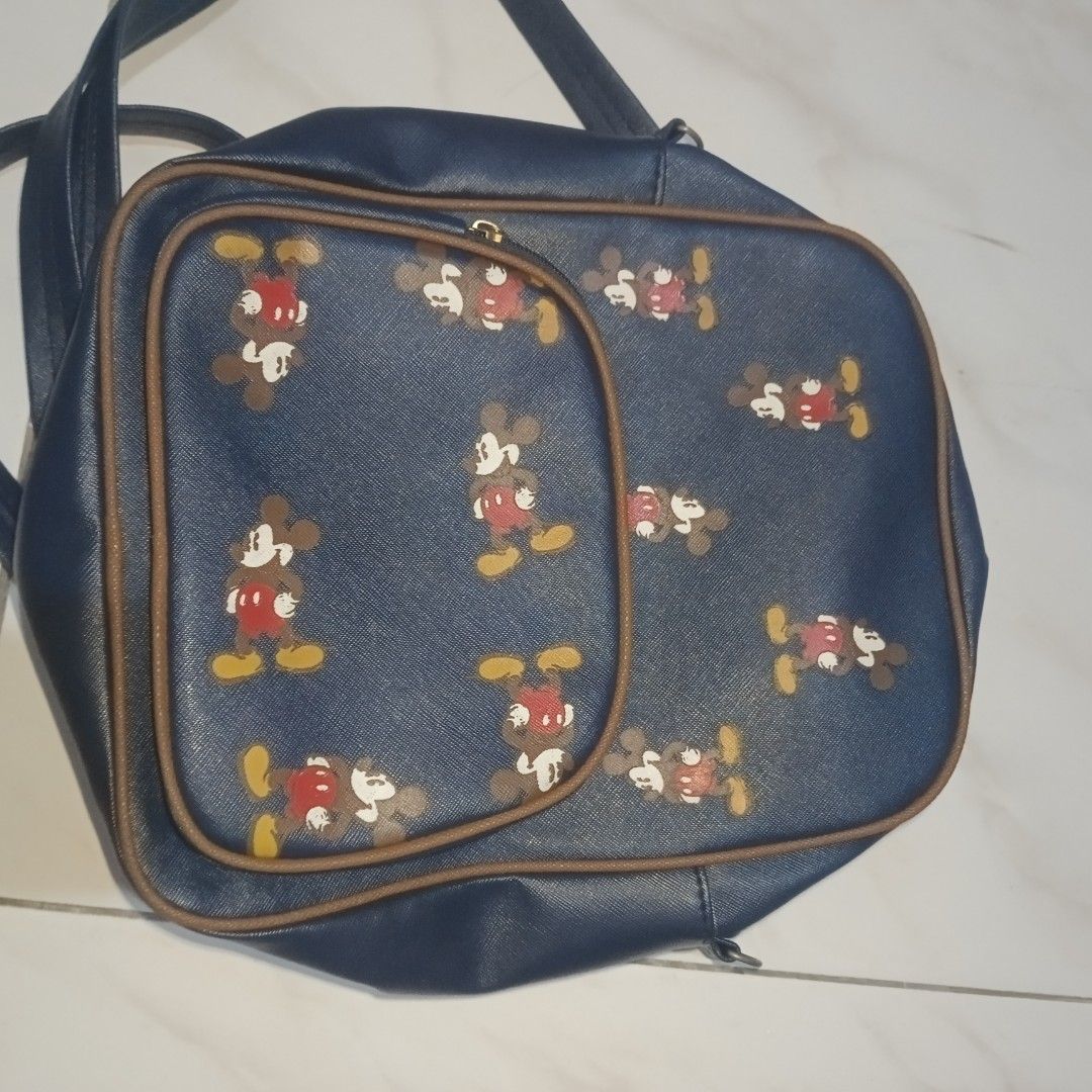 Tas Gucci Mickey Mouse Blue Biru Navy Bisa untuk Anak bisa untuk