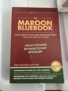 The Maroon Bluebook Updated UPCAT Reviewer 2022