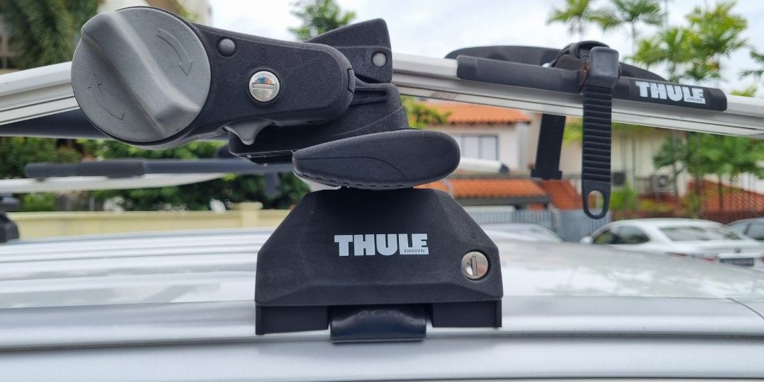 Thule Roof Rack with Bicycle carrier Mitsubishi Outlander, Car Accessories, Accessories on
