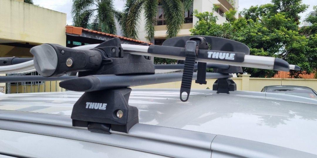 Thule Roof Rack with Bicycle carrier Mitsubishi Outlander, Car Accessories, Accessories on
