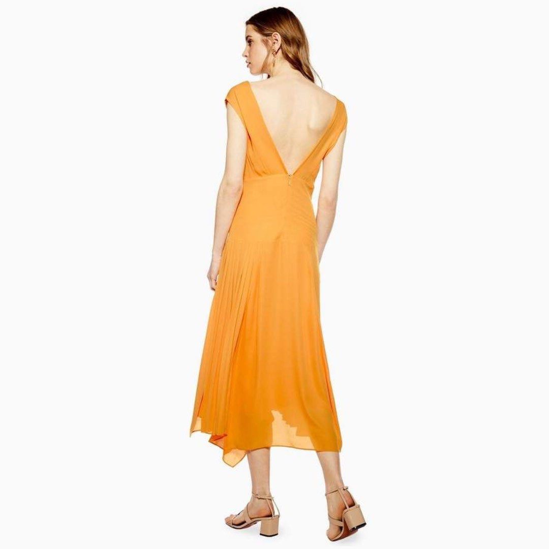 Pleated pinafore shop dress topshop