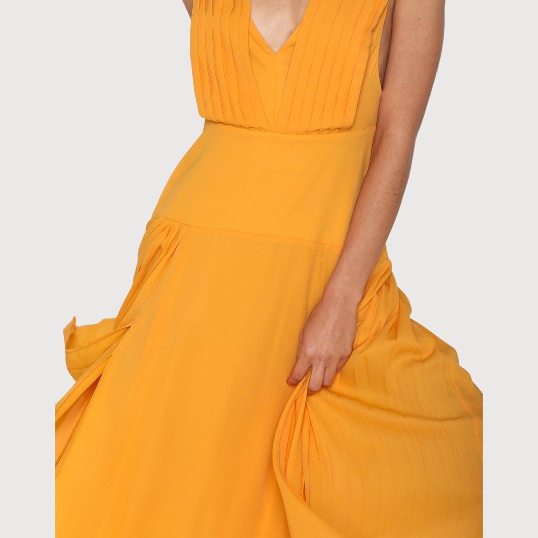 Pleated pinafore shop dress topshop