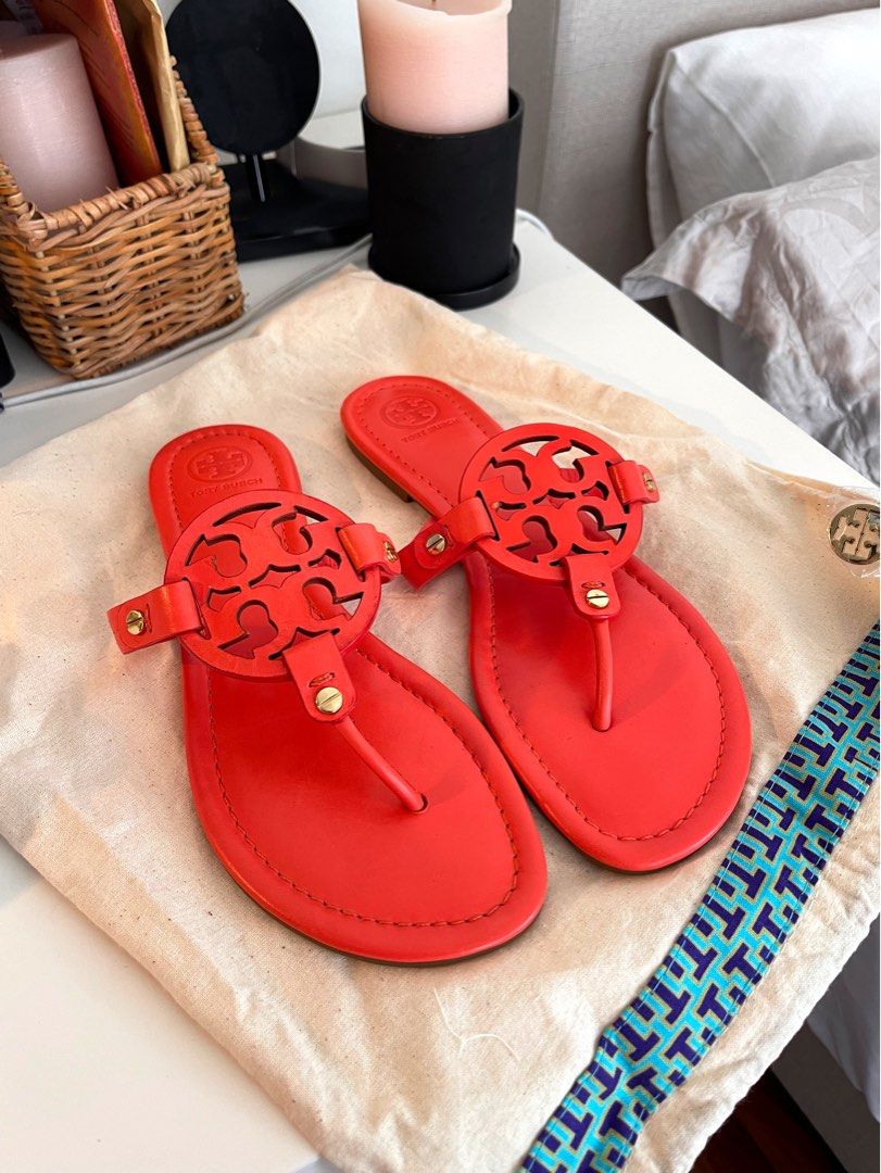 Tory burch miller best sale sandals orange