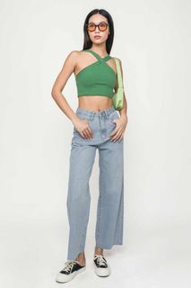 TTR Louise Frayed Hem Denim Jeans (Light Washed)