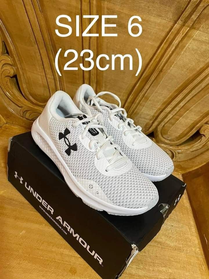 Under Armour Charged Pursuit 3 White Sneakers Women s Fashion