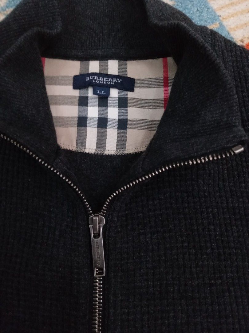 Unisex burberry london zipper sweatshirt jacket Men s Fashion