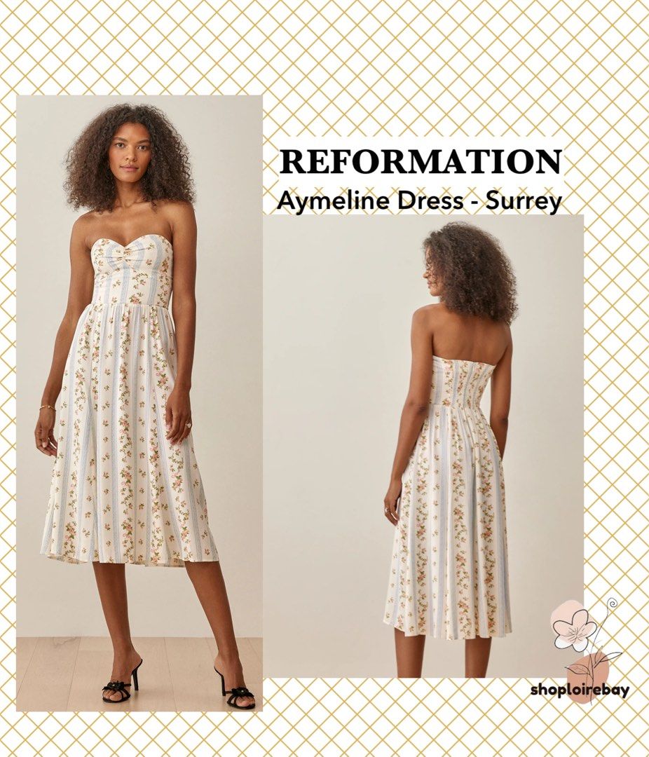 Reformation surrey dress top