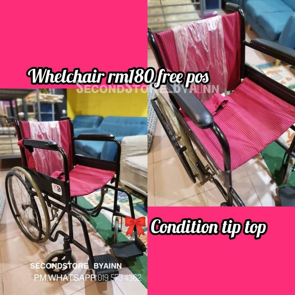 Used Wheelchair, Health & Nutrition, Medical Supplies & Tools on Carousell