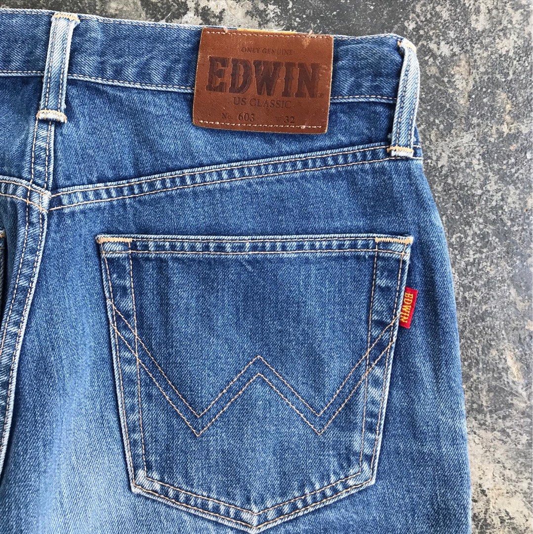 Vintage Edwin Straight Cutting Jeans, Men's Fashion, Bottoms, Jeans on