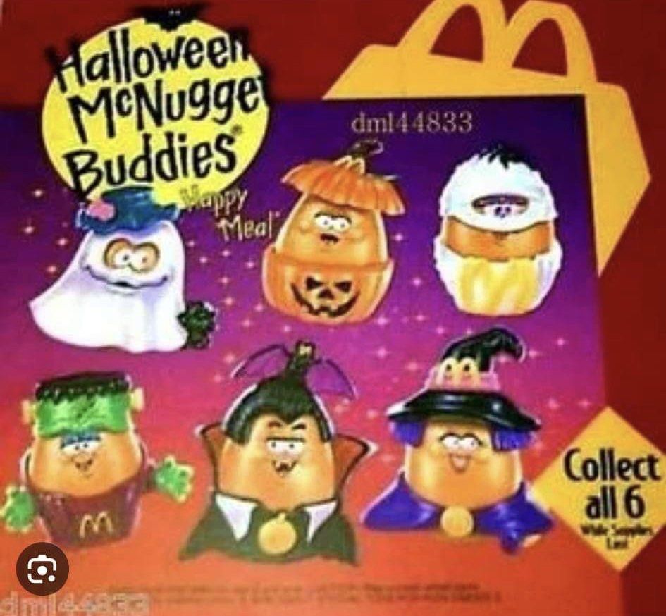 Lot De 5 Jouets Vintage McDonald's McNugget Buddies - Édition Halloween - Occasion
