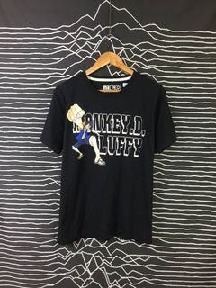 Vtg Anime One Piece Monkey D. Luffy All Over Print Tee