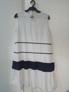White minimalist sleeveless dress