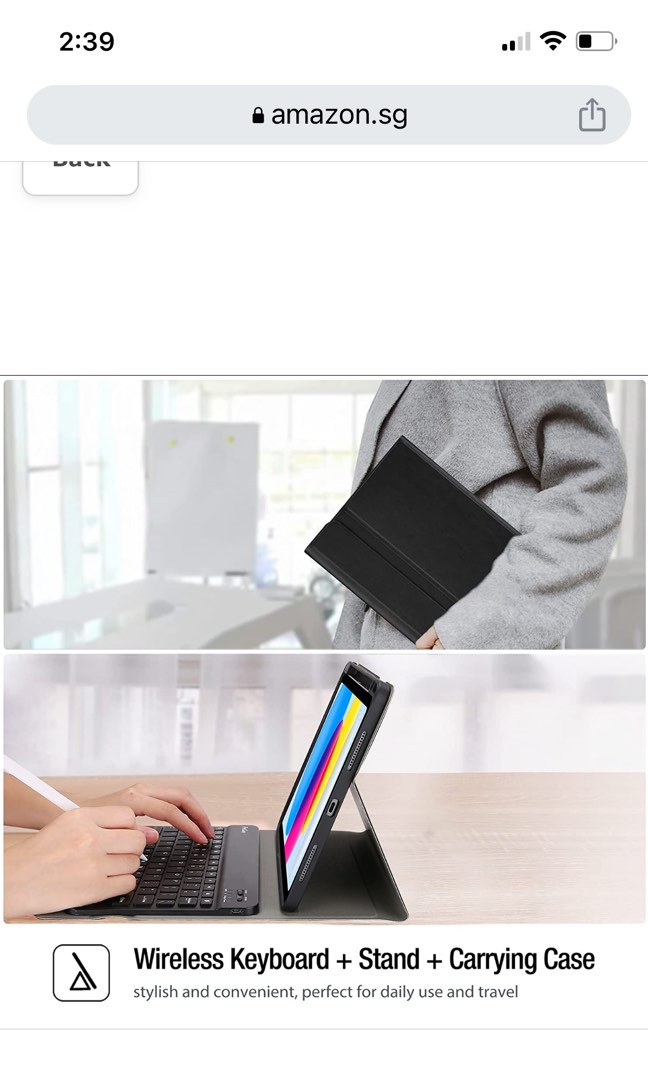 Wireless Keyboard Case iPad Keyboard Touchpad, Mobile Phones