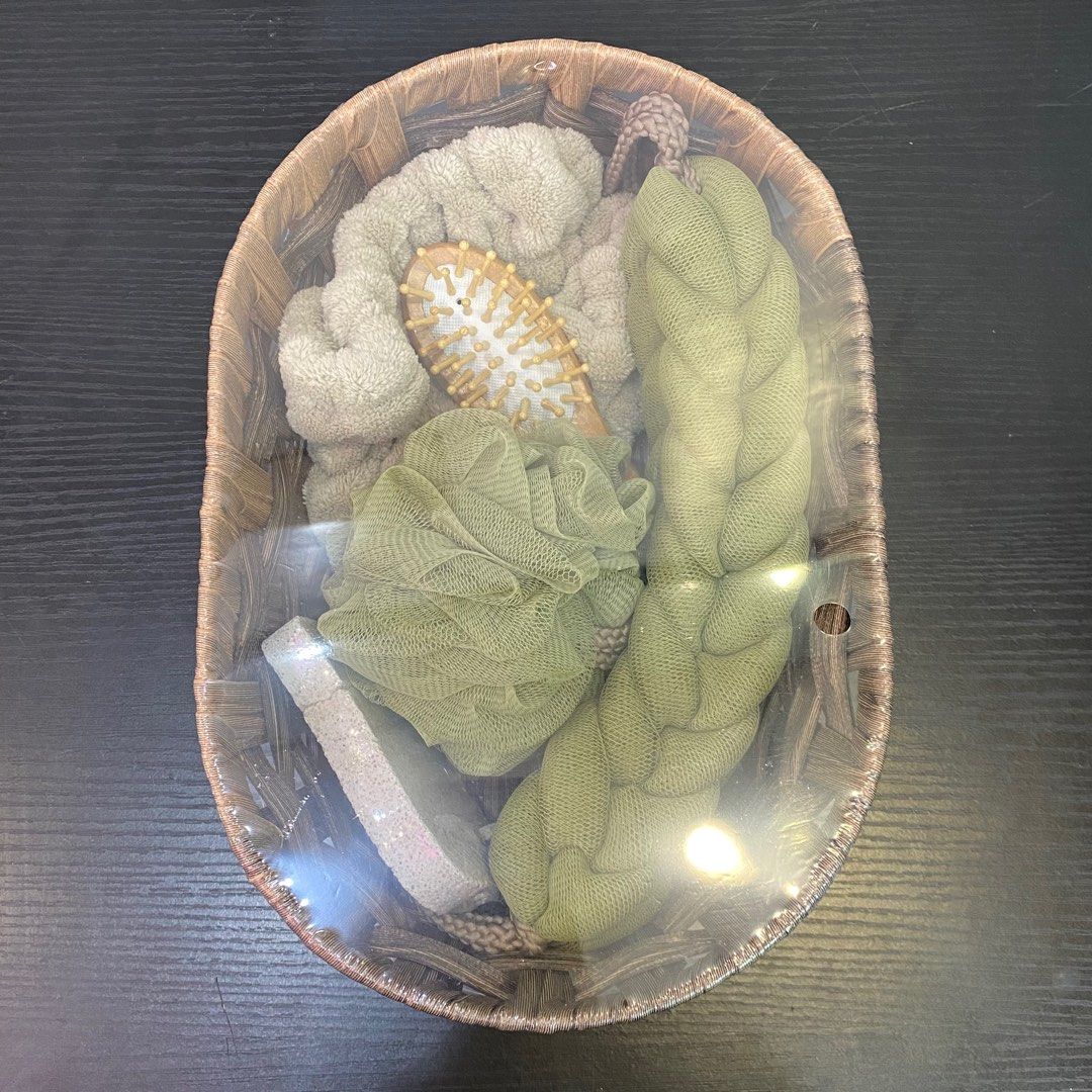 Wooden Bath Essential 44885731 (Category: Bath) located in Paranaque City. Submitted by gladkingphilippines (Listing ID 1234861012, Image 2). Description: Including *bath scrub *bath ball *foot scrub *mini wooden paddle brush *face towel .