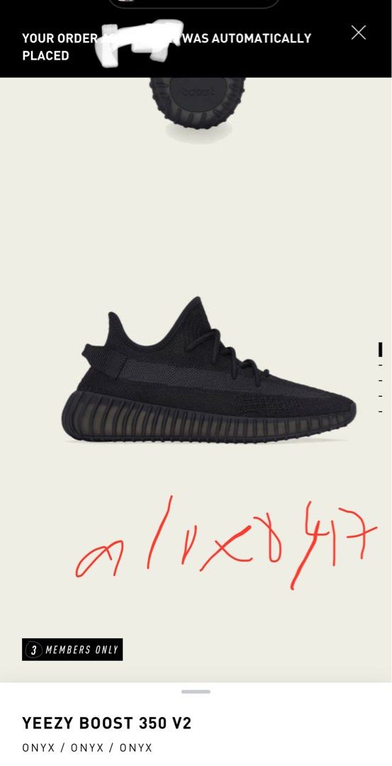 Yeezy 350 v2 Onyx Triple Black On Hand Men s Fashion Footwear