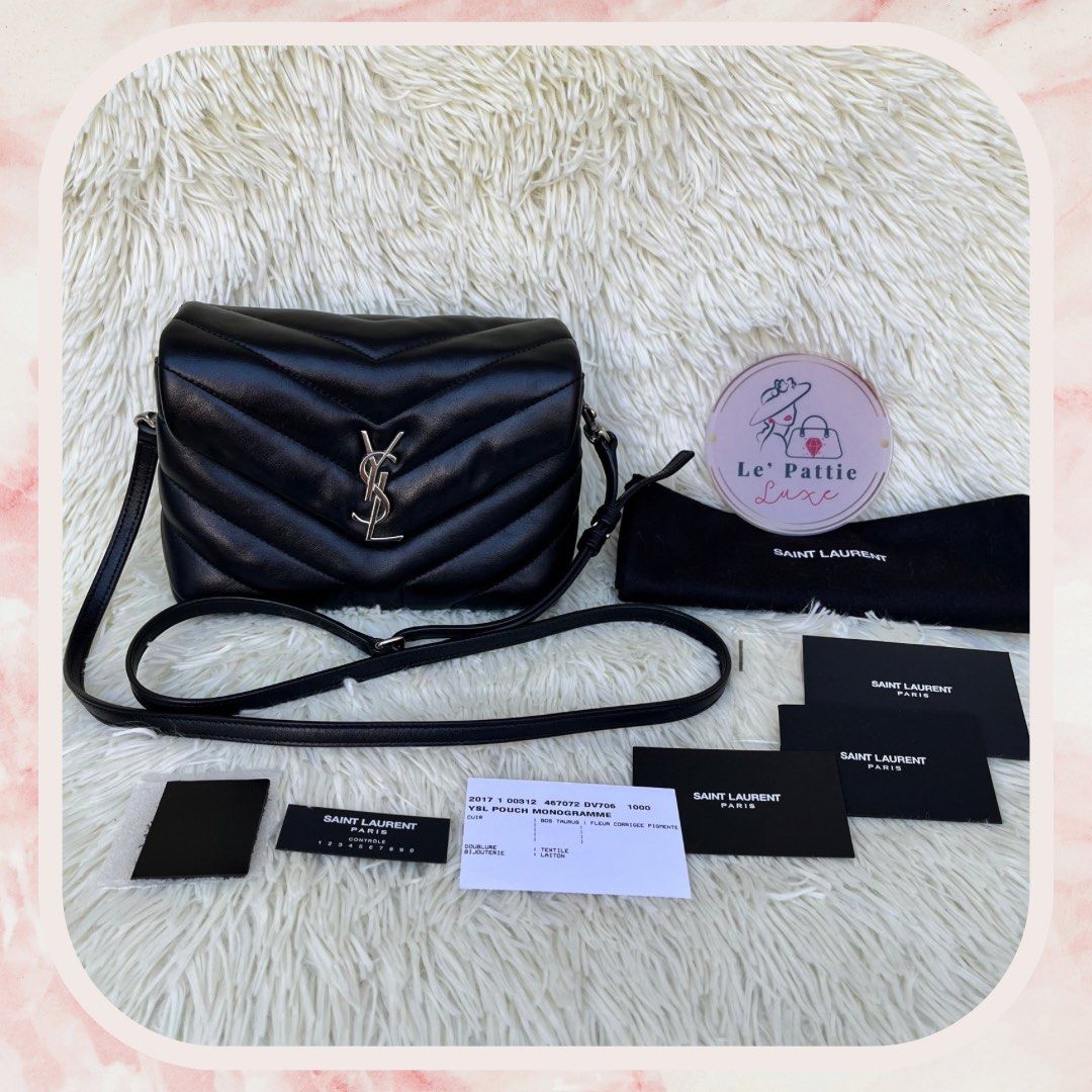 YSL Mini Loulou Toy (Category: Luxury Bags & Wallets) located in Las Pinas. Submitted by Le.Pattie.Luxe (Listing ID 1234938468, Image 1). Description: 💯% Authentic 𝐘𝐒𝐋 𝐌𝐢𝐧𝐢 𝐋𝐨𝐮𝐥𝐨𝐮 𝐓𝐨𝐲 🖤𝐏𝐡𝐩 𝟓𝟓𝐤🖤 ▪️8.8/10 condition, no major flaws normal signs of use only ▪️Can be worn as clutch/crossbody/shoulder bag ▪️Comes w/ 2 authentication from Dr. Runway & Authentic Detective ▪️Inclusions: detachable strap, dustbag, cards, & certific