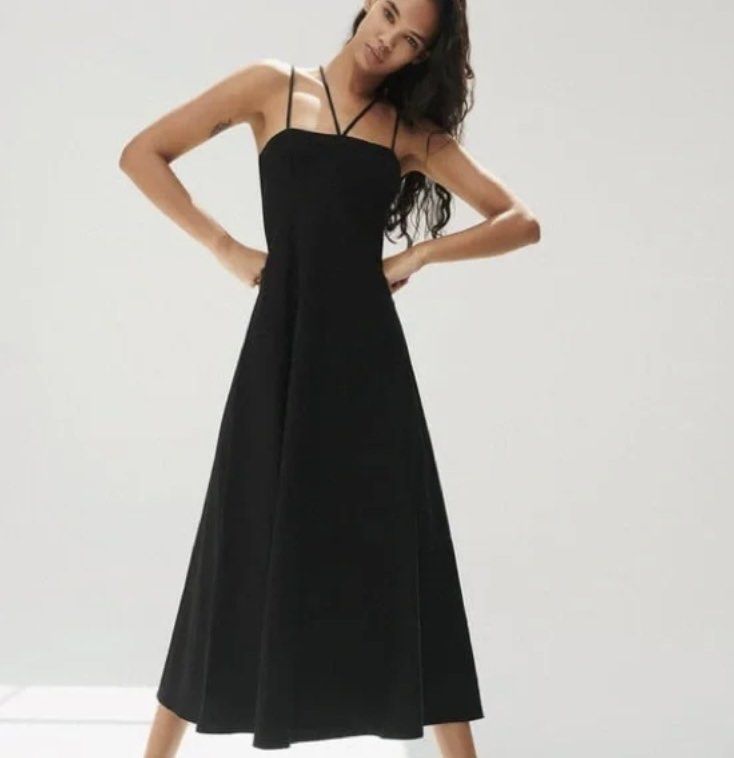 ZARA Black Linen Blend Dress SMALL Women s Fashion Dresses Sets Dresses on Carousell