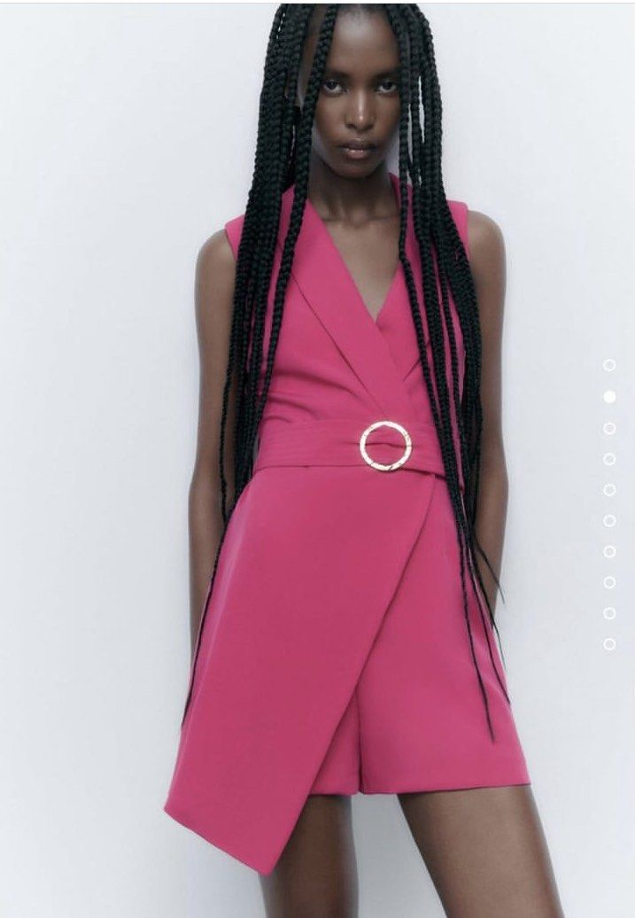Zara Blazer jumpsuit with belt on Carousell