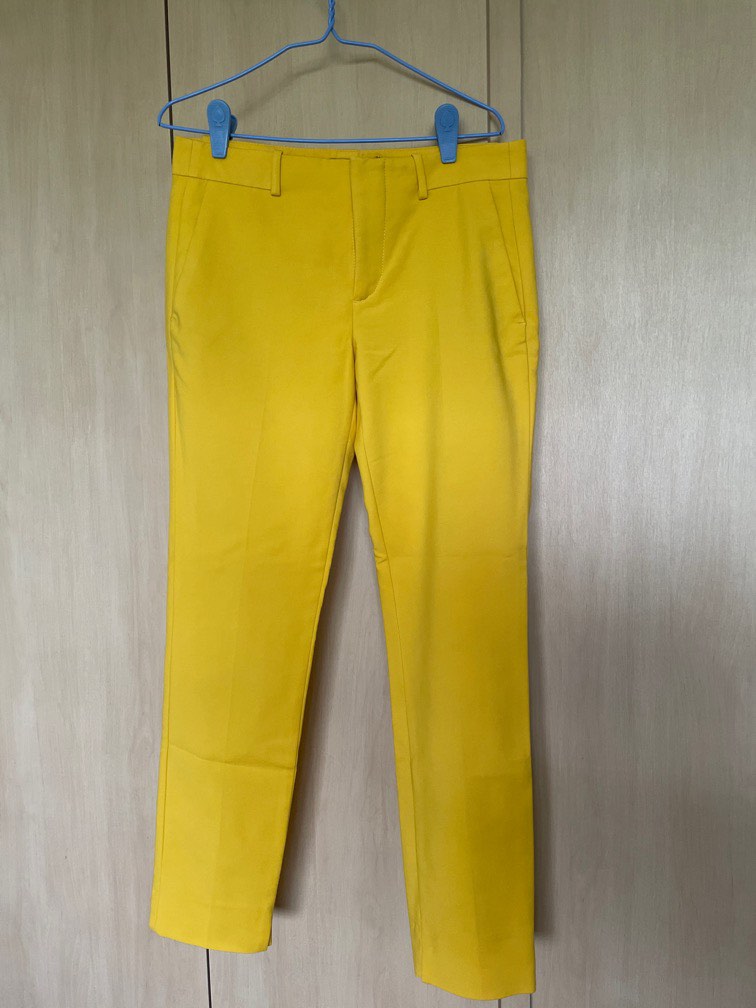 Zara Yellow Pants, Women's Fashion, Bottoms, Other Bottoms on Carousell