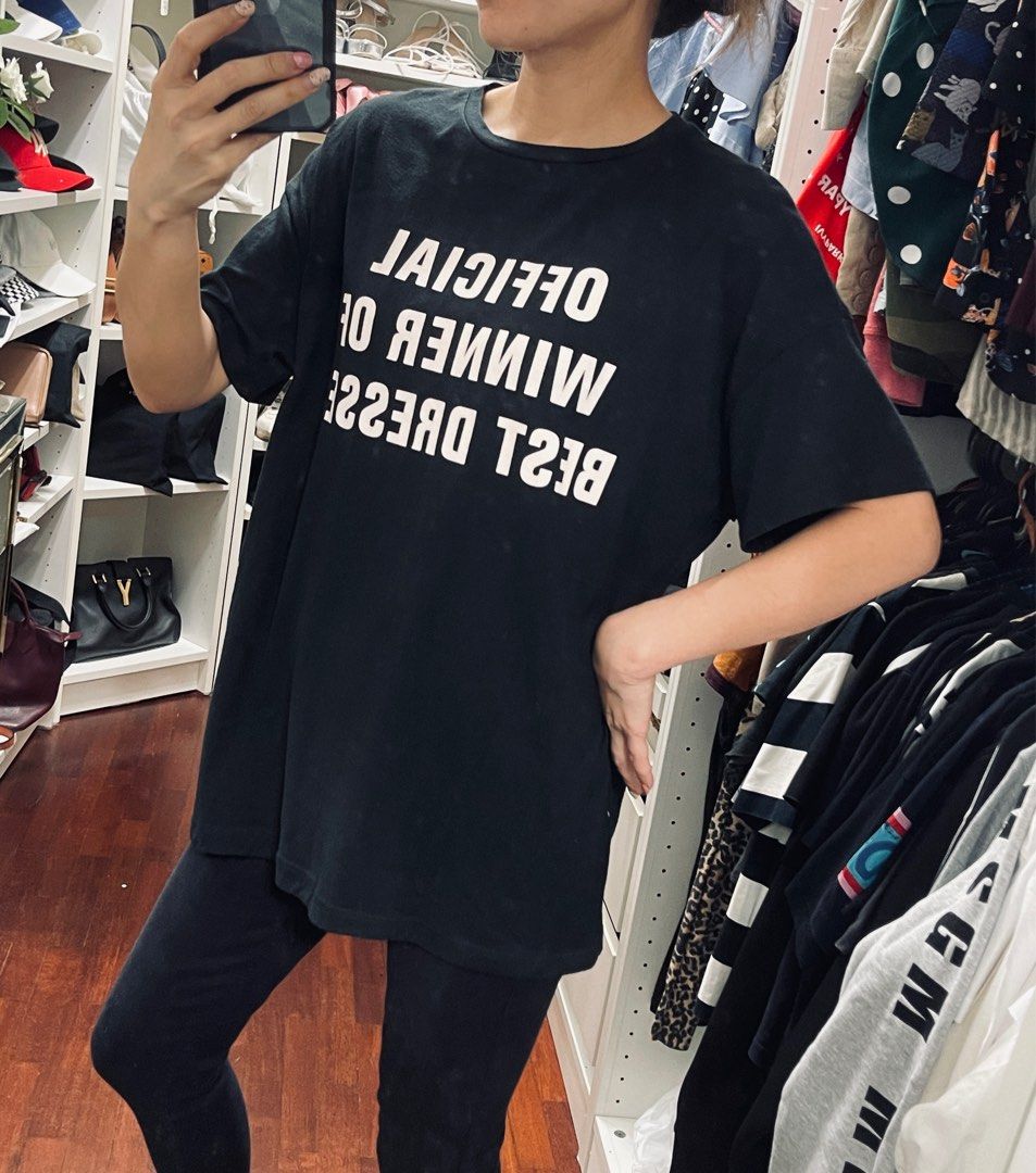 Zara women s oversized tee Women s Fashion Tops Blouses on