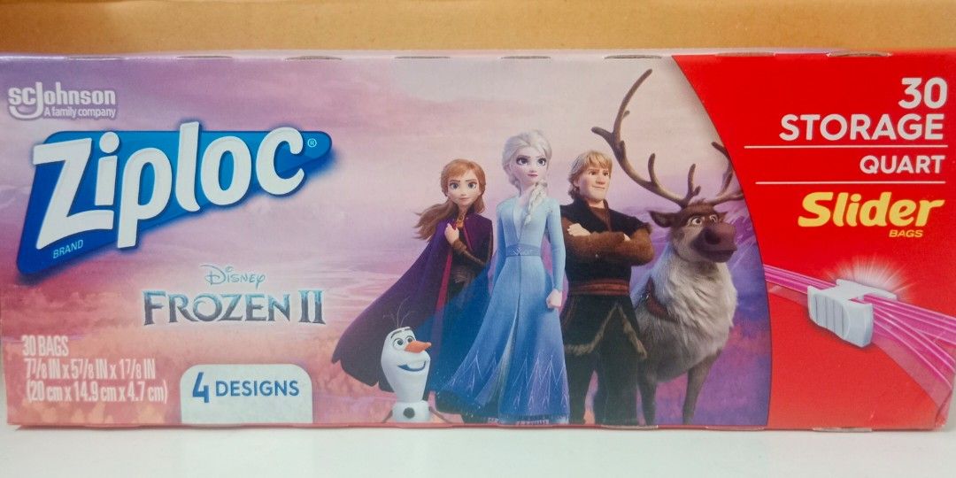 Ziploc Plastic Bag Disney Frozen, Furniture & Home Living, Kitchenware