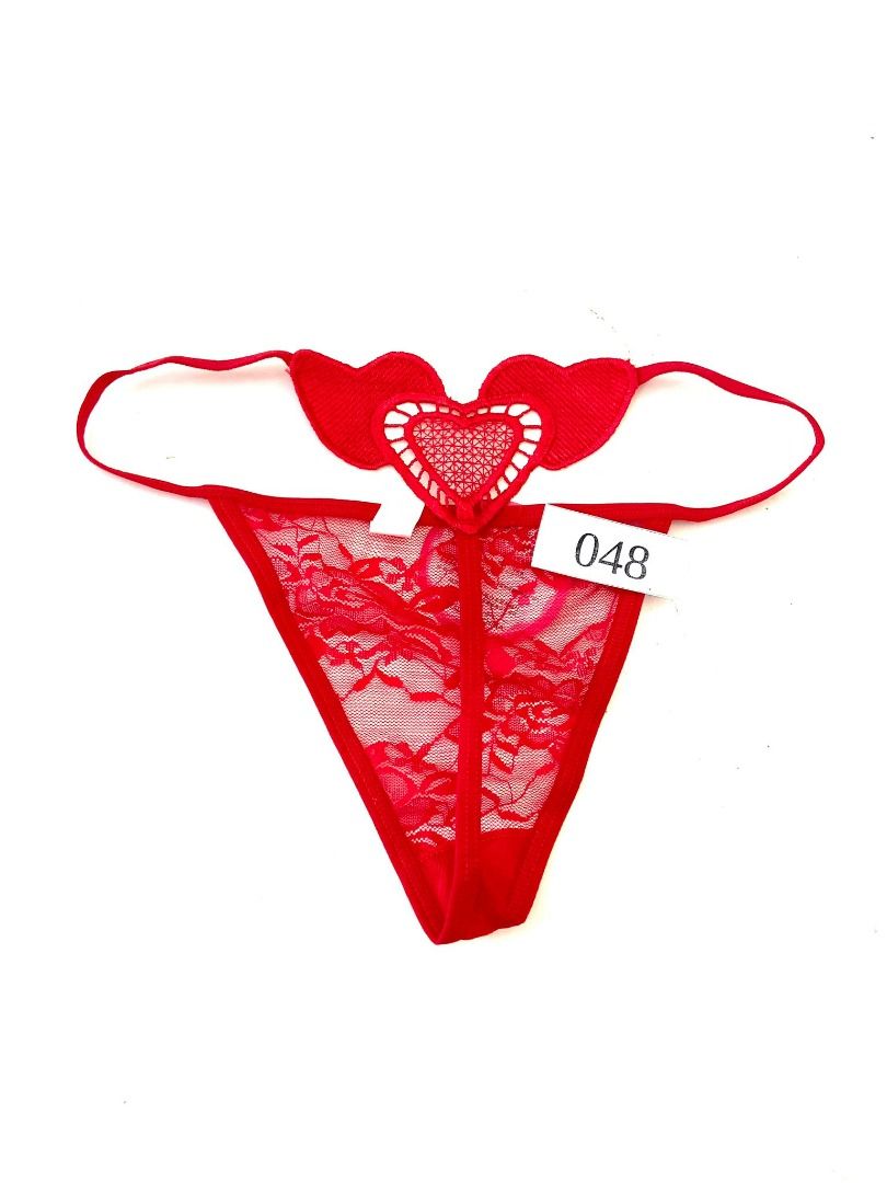 048. Red Heart T String Sexy Panty for Lady. Lady Ladies Woman Women Lingerie, Sexy Lingerie G
