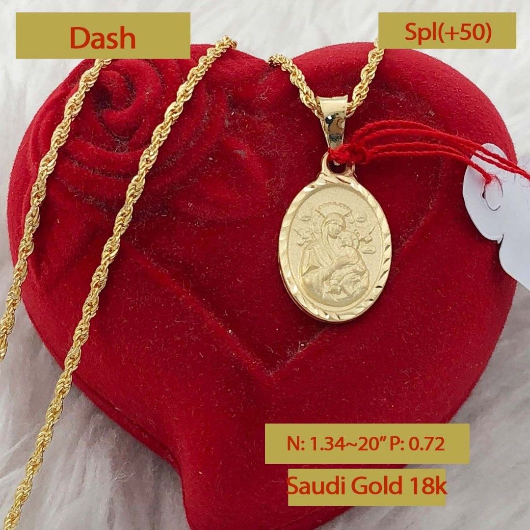 18K Saudi Gold Necklace, Women's Fashion, Jewelry & Organizers, Necklaces  on Carousell