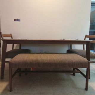 宜得利原木櫸木沙發餐桌椅組（使用1年）
