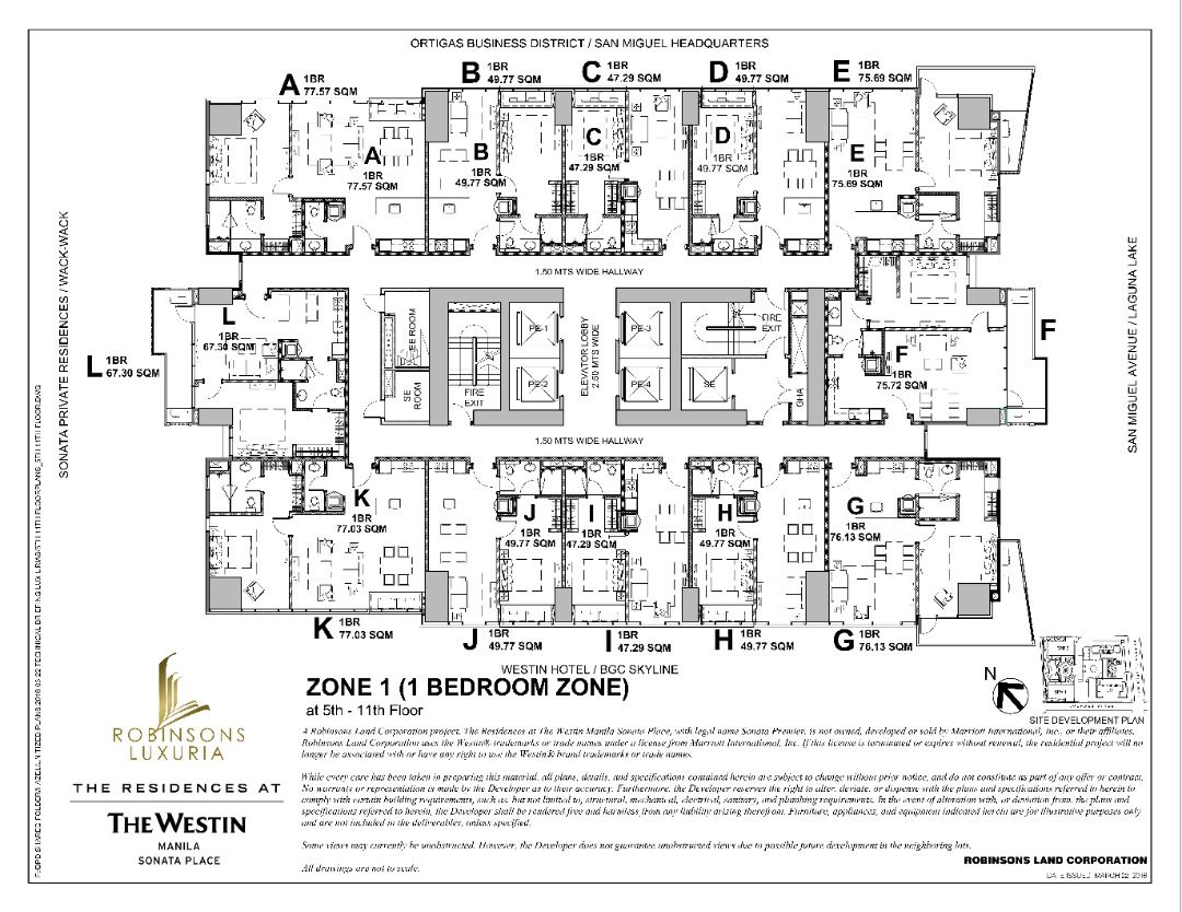 Luxury 1 bedroom condo for sale at The Westin Residences near San