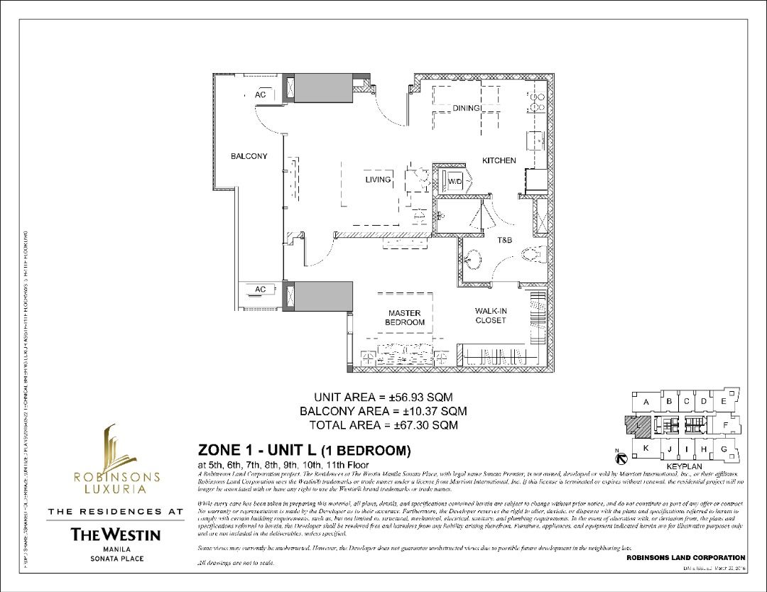 Luxury 1 bedroom condo for sale at The Westin Residences near San