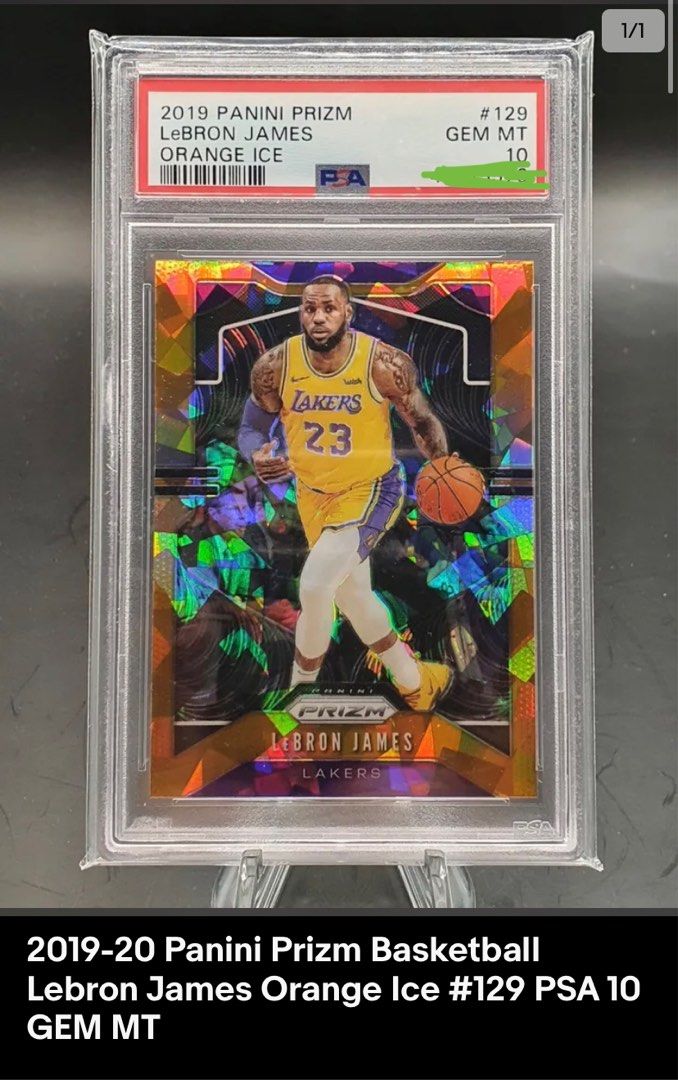 收］2019-20 Panini Orange Ice Prizm #129 LeBron James Lakers PSA